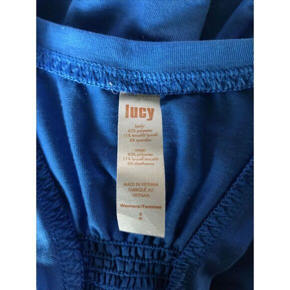 Lucy Racerback‎ Scrunch Tank Top Womens Size Small Activewear Running Blue - Picture 3 of 4